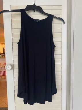 Eileen Fisher Black Relaxed A-Line Tank